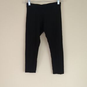 Black Size P Velvet Cropped Leggings Soft